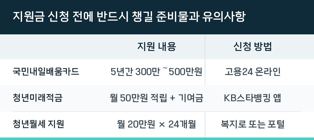 지원금 신청 전에 반드시 챙길 준비물과 유의사항
