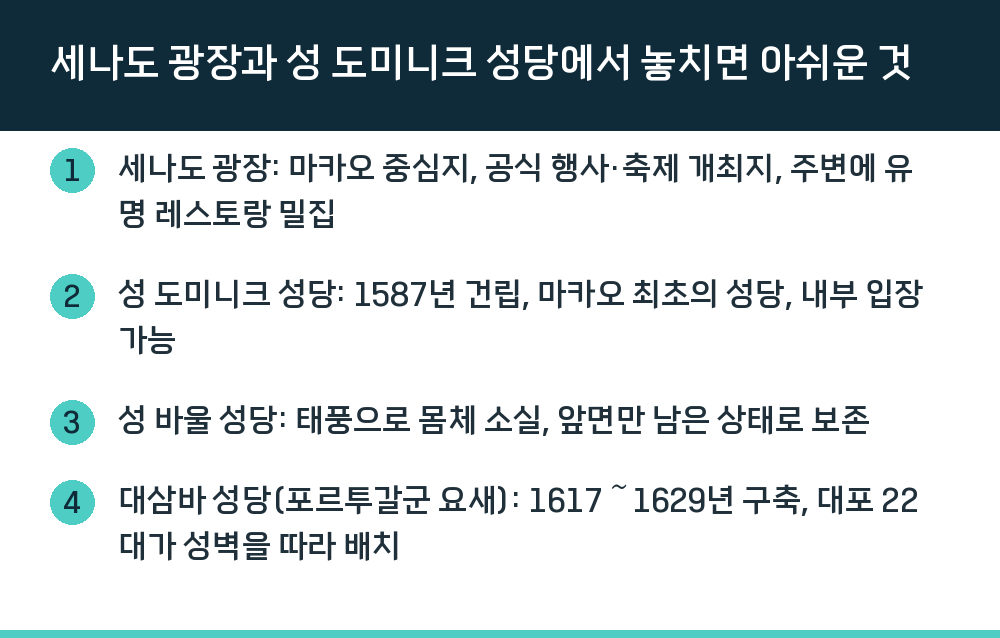 세나도 광장과 성 도미니크 성당에서 놓치면 아쉬운 것