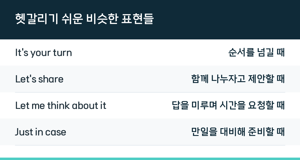 헷갈리기 쉬운 비슷한 표현들