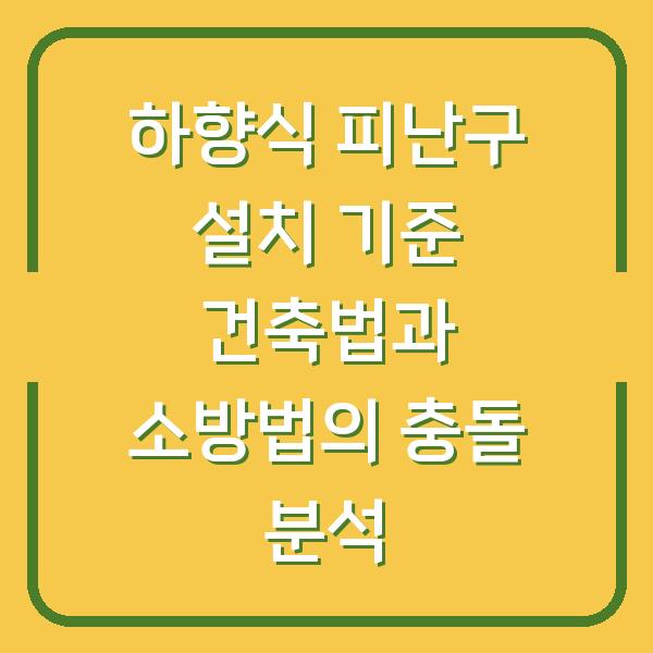하향식 피난구 설치 기준 건축법과 소방법의 충돌 분석