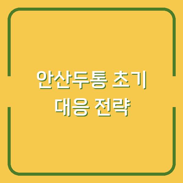 안산두통 초기 대응 전략