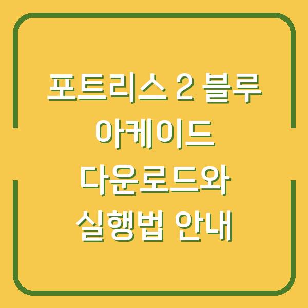 포트리스 2 블루 아케이드 다운로드와 실행법 안내